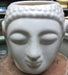 Modern Large White Buddha Face Ceramic Planter