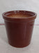 Glossy brown ceramic plant pot for modern home decor