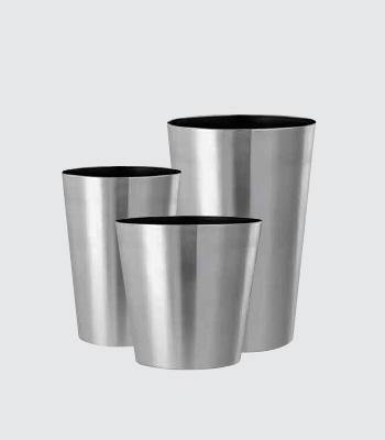 Conical Lip Stainless Steel Planter 