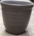 Carving Design on Grey Ceramic Pot