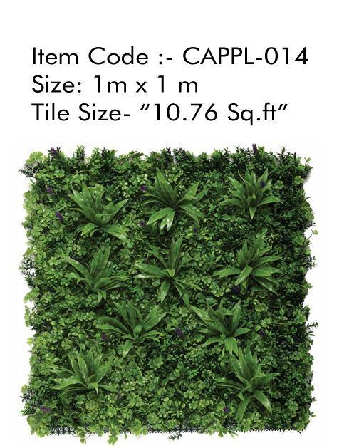 CAPPL-014 Artificial Vertical Garden with Flowers 1mtr x 1mtr (10.78 Sq.ft) (Pack of 4)