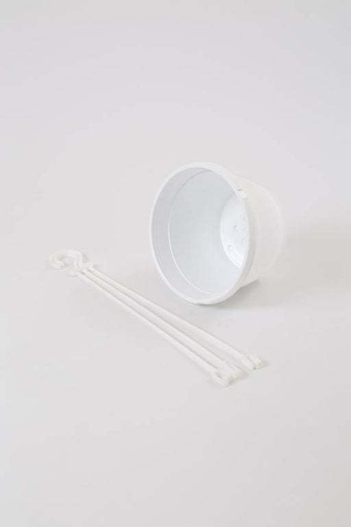 7 Inch Hanging Pot White (Pack of 12) - CGASPL