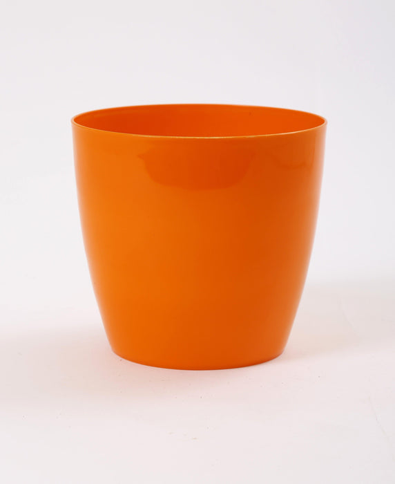 13 Inch Ceramic Planter | Orange Planter Pot | Chhajed Garden