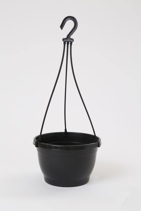 8 Inch Hanging Pot Black (Pack of 6) - CGASPL