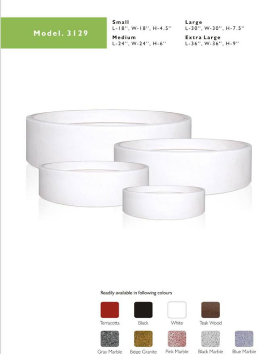 30" Round Shape Plastic Pot Model No 3129-Terracotta - CGASPL