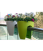High Quality Plastic Balcony Railing Planter (Green) - CGASPL