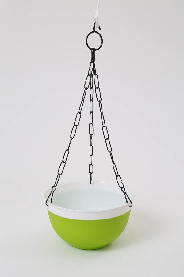 20 cm Double Color Hanging Pot (Green) – ChhajedGarden.com