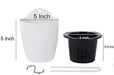 White-White Self Watering Hanging Planter Flower Pot - CGASPL