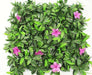 Hedge Leaves with Pink flowers