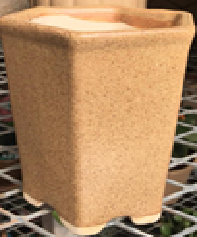 Round Cream Ceramic Planter Pot