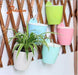 White-White Self Watering Hanging Planter Flower Pot - CGASPL