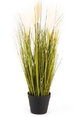 Artificial Onion Grass With Bullrush in Pot , Height -3 ft  (Pack of 2 Plants) - CGASPL