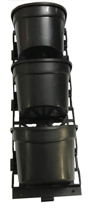 Vertical Wall Garden Model Vertigreen Black (1 Frame + 3 Pots)