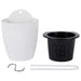White-White Self Watering Hanging Planter Flower Pot - CGASPL