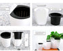 White-White Self Watering Hanging Planter Flower Pot - CGASPL