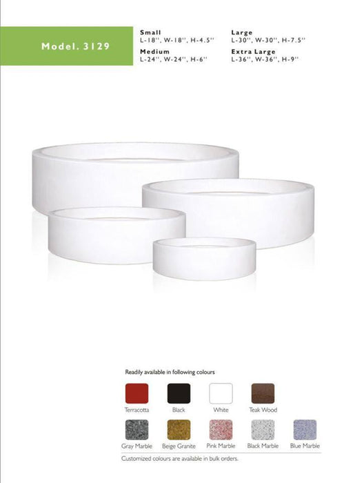 36" Round Shape Plastic Pot Model No 3129