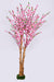 Artificial Blossom Flower Plant in Coffee Wood Pink - 5 Feet - CGASPL