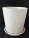 Big plain white ceramic pot for indoor plants