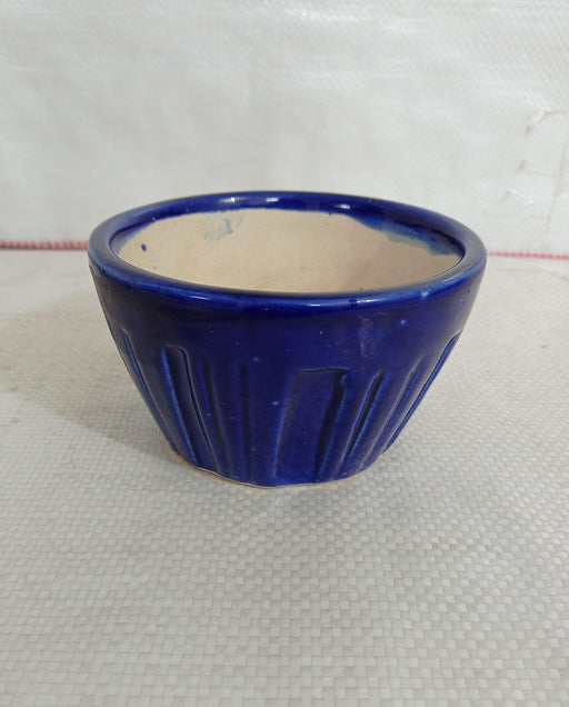 Blue Ceramic Pot for Plants