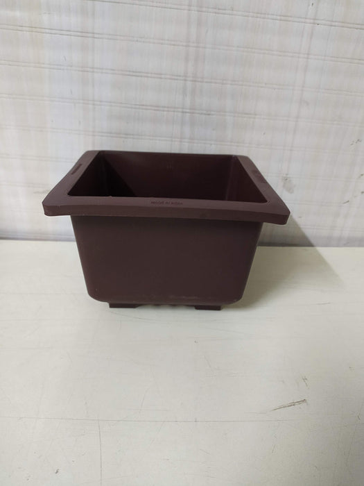 Bonzi Square Pot - 14 cm(Brown)