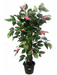 Artificial Camelia Plant Topiary 'N' Coffee Wood Stick Pink - 2 Feet - CGASPL
