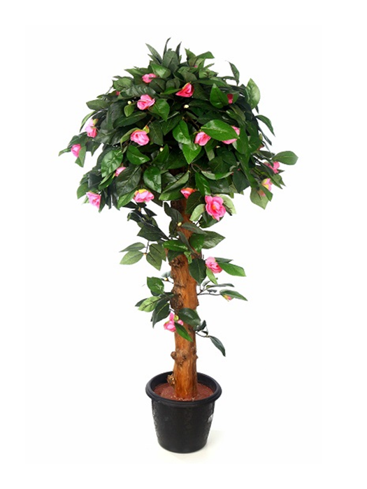 Artificial Camelia Plant Topery 'N' Coffe Wood Stick Pink - 3 Feet - CGASPL