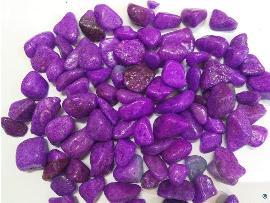 Decorative Small Pebble Stone Violet Colour-1 Kg - ChhajedGarden.com