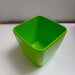 Green Plastic Flower Pots | 14 cm Green Square Pot | Chhajed Garden