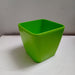Green Plastic Flower Pots | 14 cm Green Square Pot | Chhajed Garden