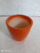 Dark orange ceramic pots