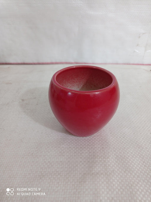 Stylish red ceramic pot for plants