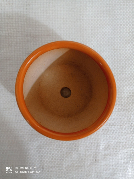 Vibrant Orange Ceramic Pot