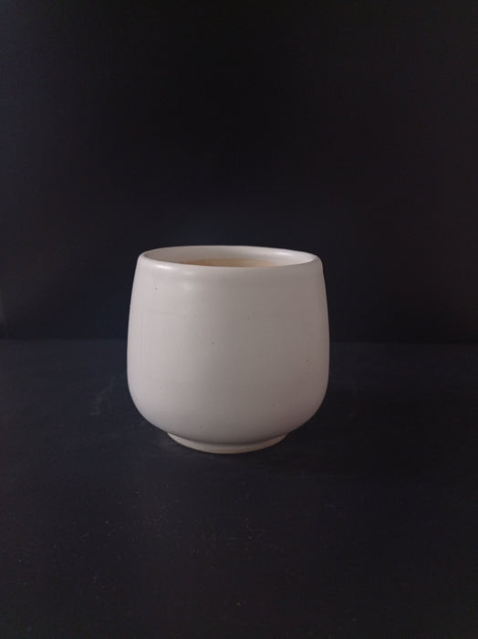 White Ceramic Pots with Saucer Plate