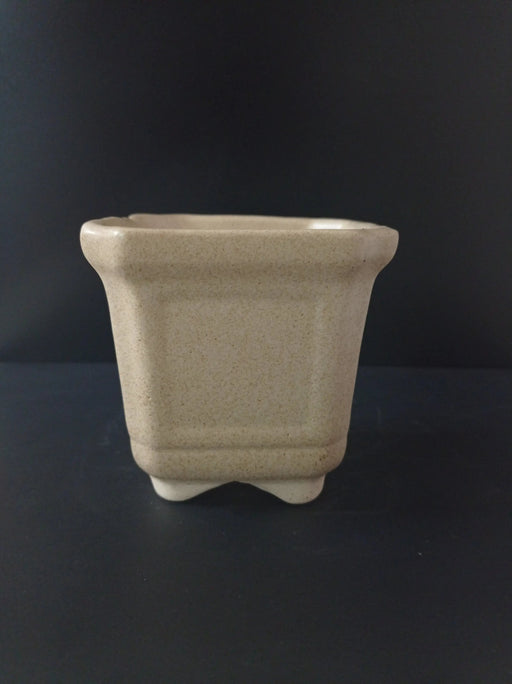 Cream Square Ceramic Pot (Pack of 3) - ChhajedGarden.com