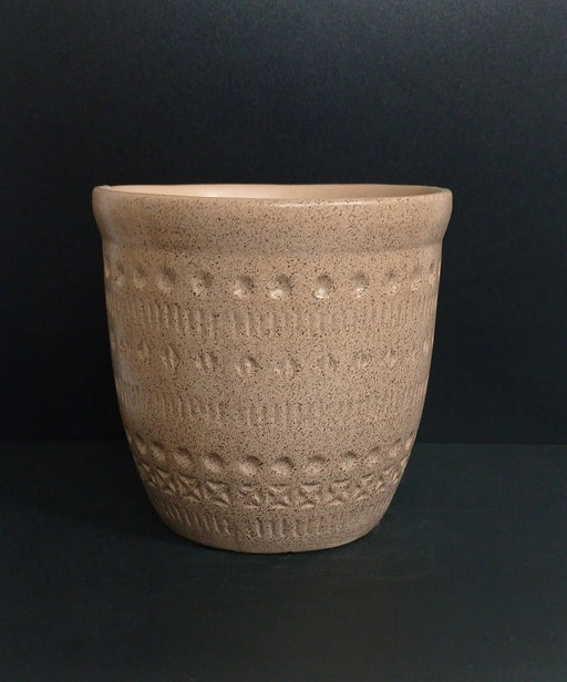 Chic Brownish Cylinder Ceramic Planter