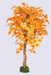 Artificial Maple Plant Orange in Coffee Wood - 4 feet - CGASPL