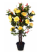 Artificial Open Rose Plant Yellow Color - 2 Feet - CGASPL
