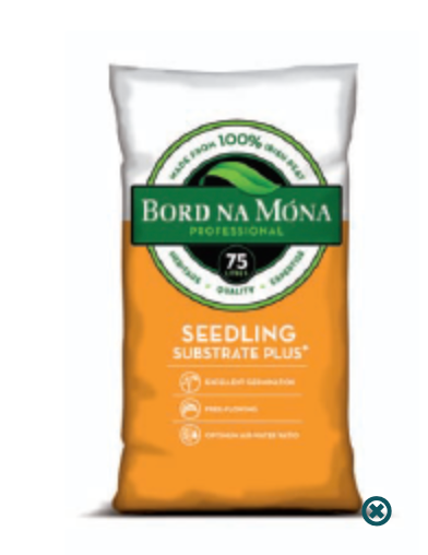 Board Na Mona 75 litres Seedling Substrate Plus+ Irish Peat Moss - CGASPL