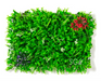 Artificial Vertical Garden  3743-R for Indoors only 60 cm*40 cm  (Pack of 62 Tiles  - Area covered  161.2 Sq. ft ) - CGASPL