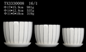 Stylish round ceramic planters - set of 3
