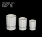 Cylinder Ceramic Pot with White and Black Stripes