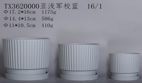  Grey ceramic planter for home and office decor