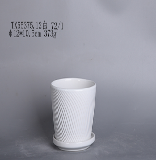 Unique Spiro-shaped ceramic pot