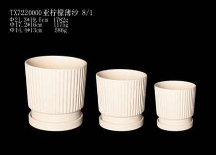 Stylish round ceramic pot