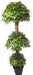 Artificial Ficus Triple Topiary Plant Dark Green 6' - CGASPL