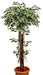 Artificial Varigated  Ficus Topiary in Coffe Wood - 4 Feet - CGASPL