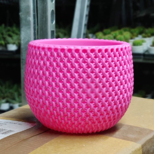 Pink Plant Pots | 18 cm Decorative Plastic Pot | Chhajed Garden