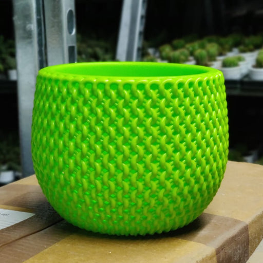 Parrot Green Plastic Pot | Decorative Plastic Pot | Chhajed Garden