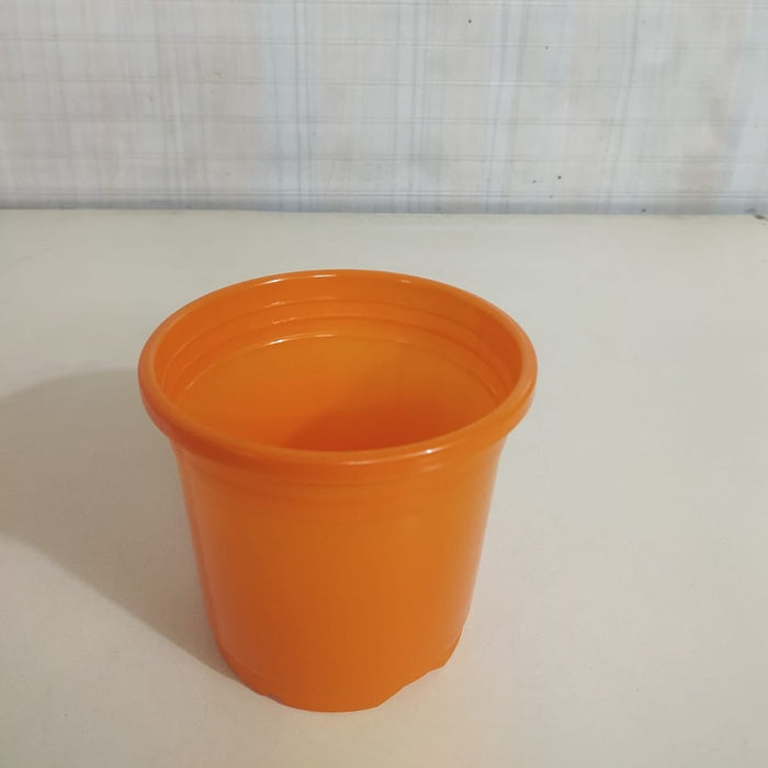 4" Flower Pot Orange  Colour Sunrise Series (10 cm)