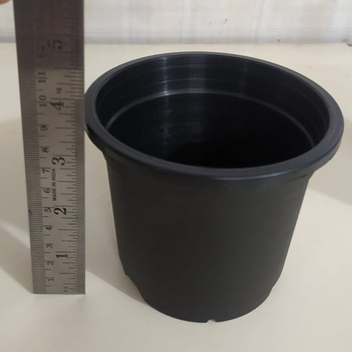 4.5" Flower Pot Black Color Sunrise Series (11 cm) (Pack Of 12)